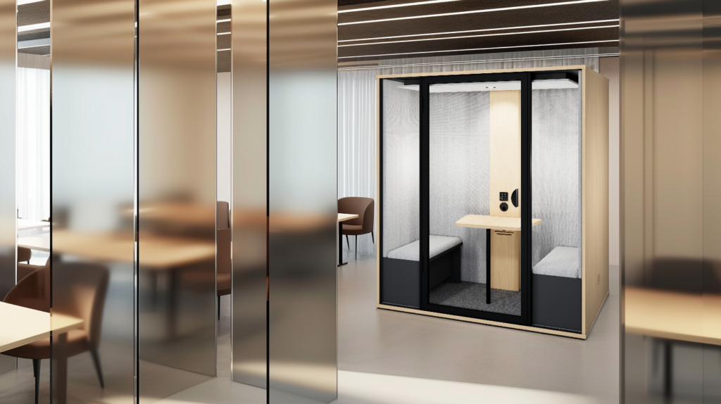 plateau commercial cabine acoustique